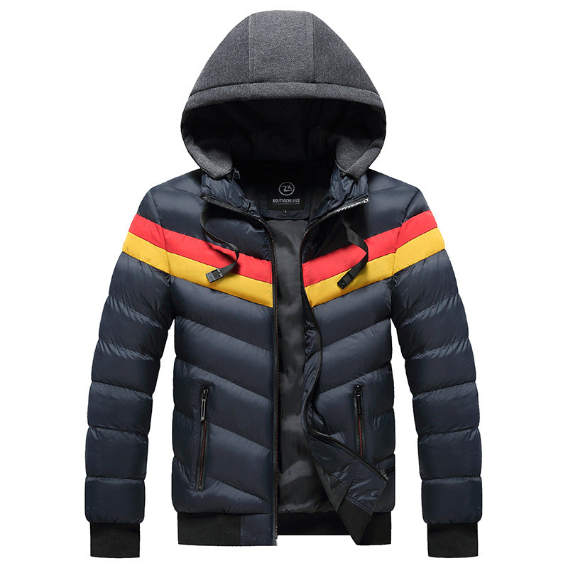 Men Winter Casual Plus Size Hooded Jacket CJD