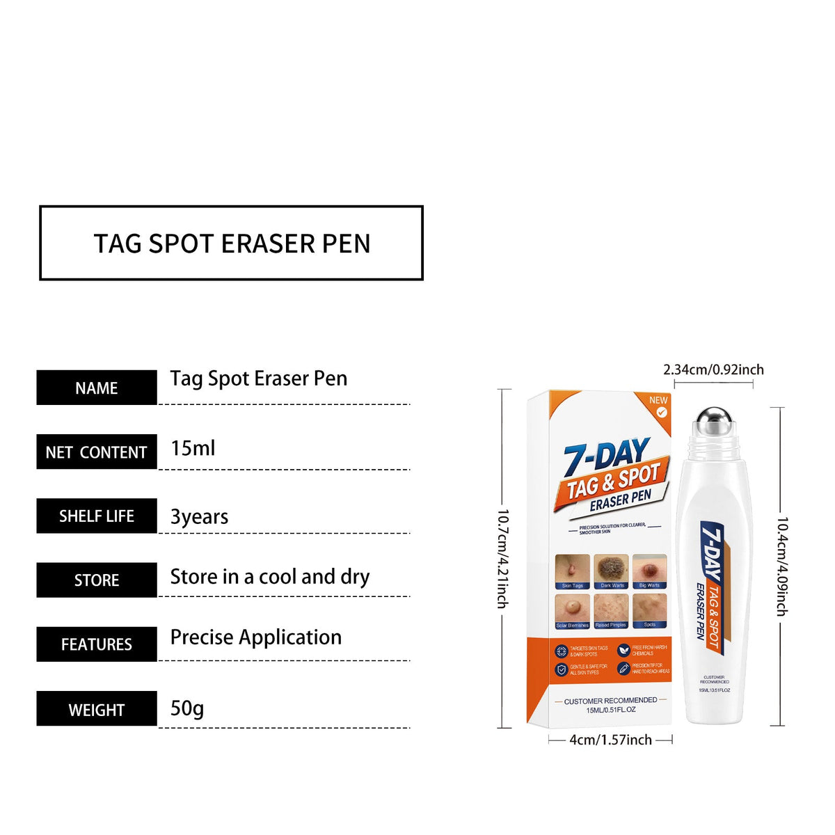 Stain Removal Pen 15ml 1box Tri Light Beauty