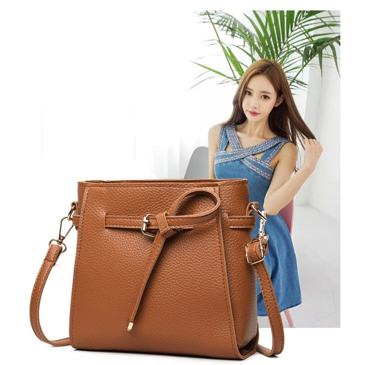 Vintage Lychee Pattern Four-Piece Mother-Daughter Bag Set Pi-Mart