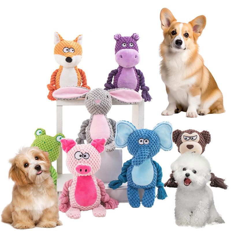 Pet Plush Sound Cotton Rope Toys Interactive Tug Of War Training Item Creative Dog Toy Pet Training Dog Supplies Best YouTube Store