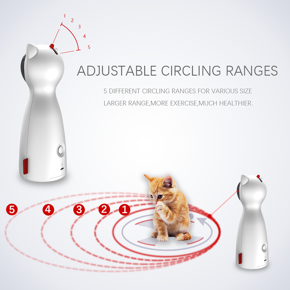 Creative Cat Pet LED Laser Funny Toy Smart Automatic Cat Exercise Training Entertaining Toy Pets Fashion
