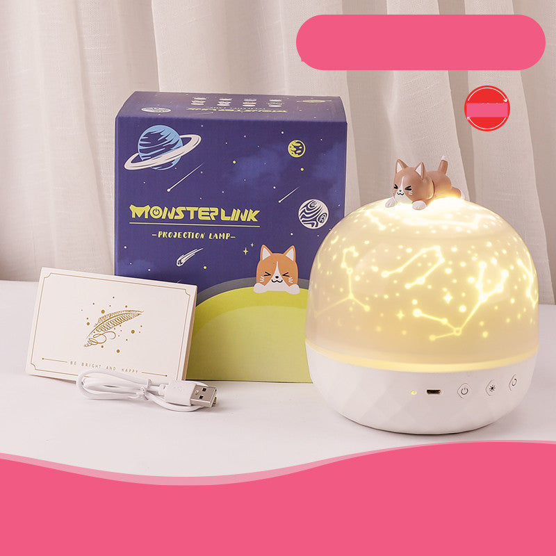 Children's Bedroom Dream Rotating Gypsophila Projection Lamp