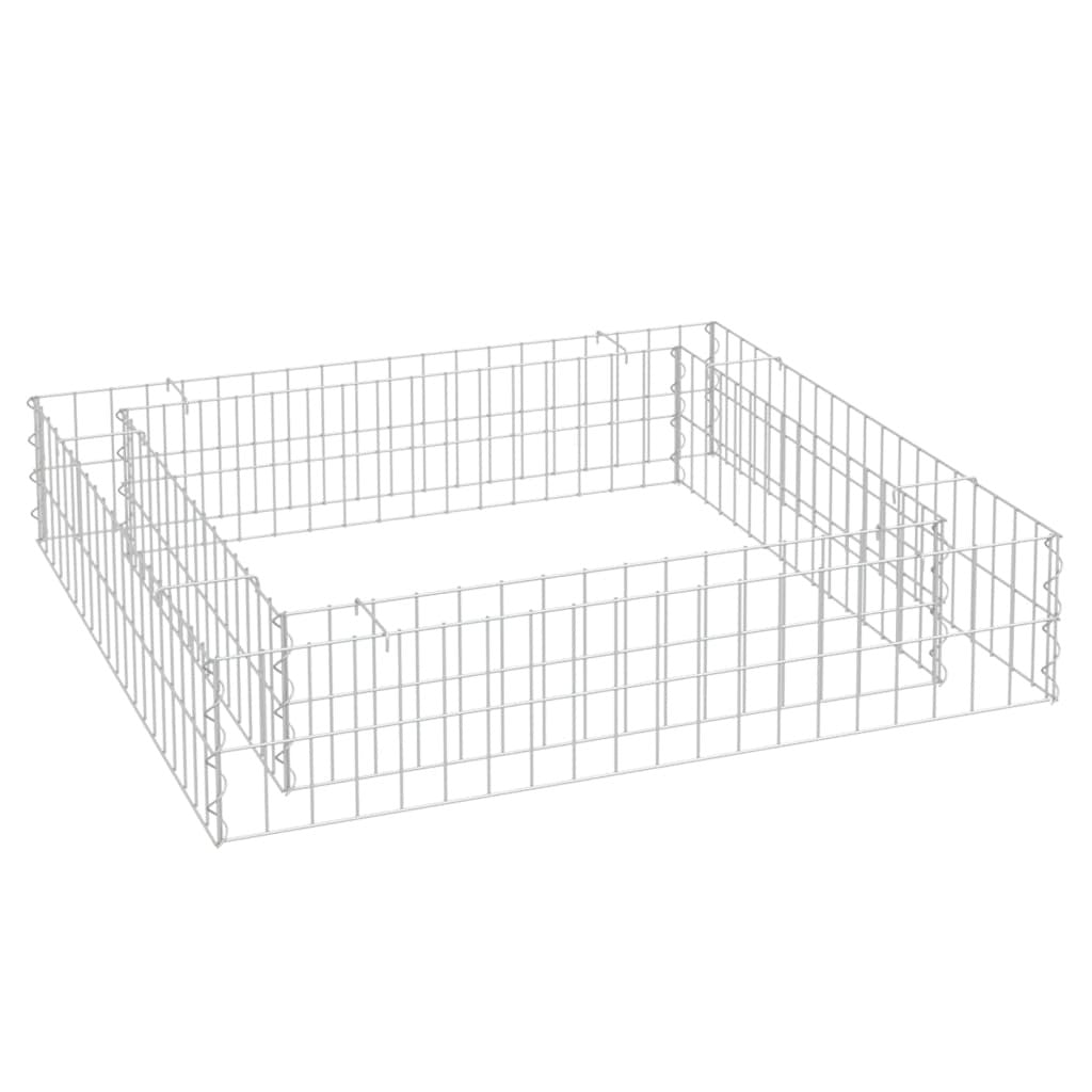 Gabion Raised Bed Galvanized Steel 39.4"x39.4"x7.9" LuxuryLifeWay Online Store