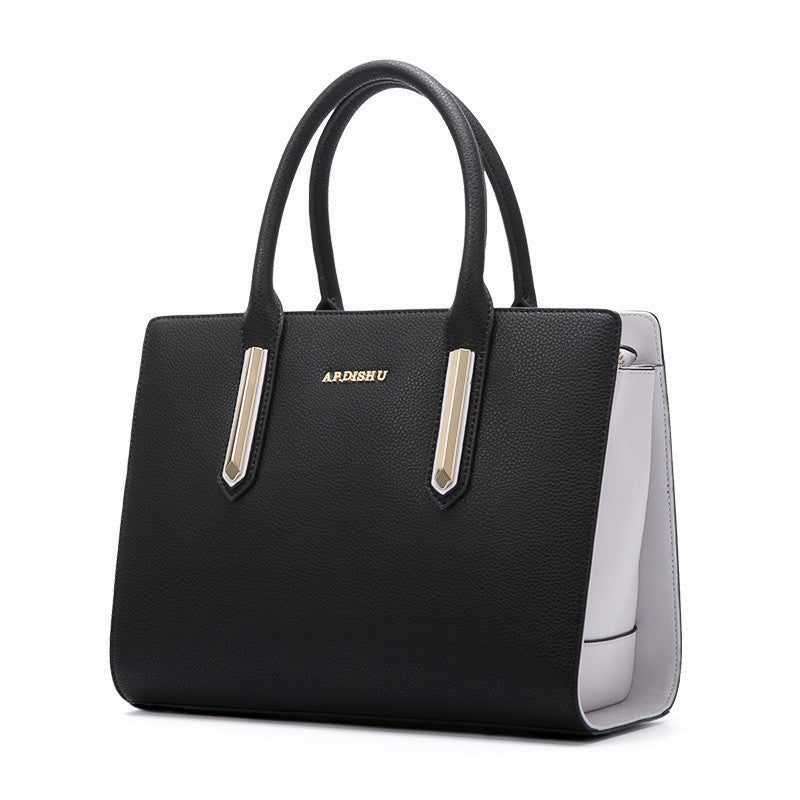 Fashion contrast leather handbag LadyShow.Store