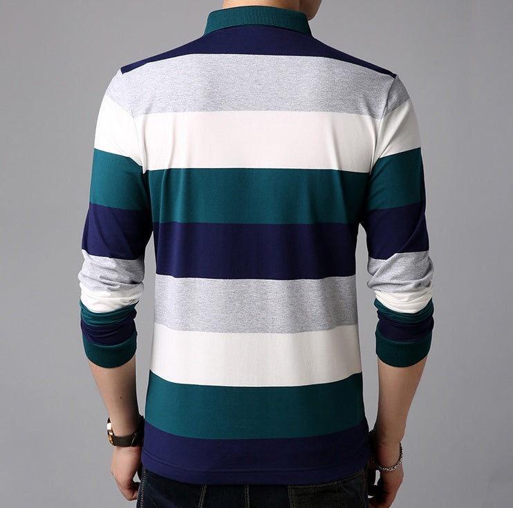 Casual Men's Slim Stripe T-shirt Clothing Tops Best YouTube Store