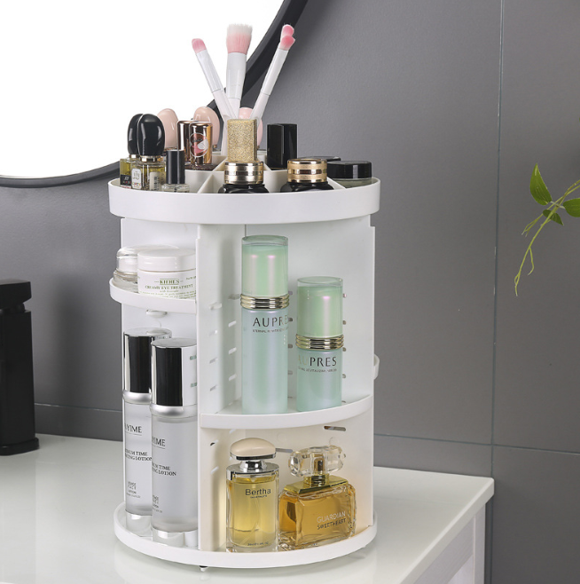 360 Degree Rotating Acrylic Cosmetic Storage Box Makeup Box CJD