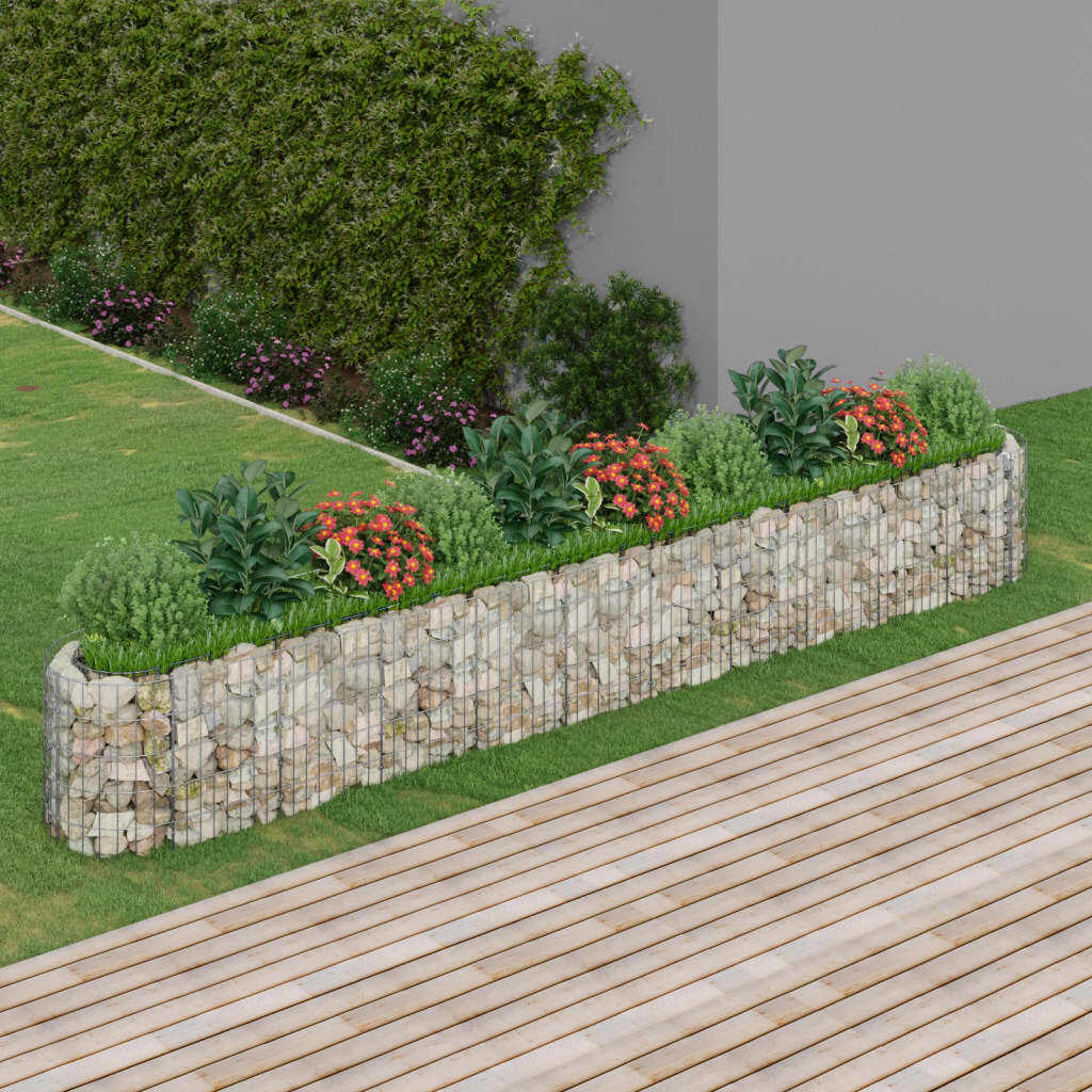 Gabion Raised Bed Galvanized Iron 157.5"x19.7"x19.7" LuxuryLifeWay Online Store