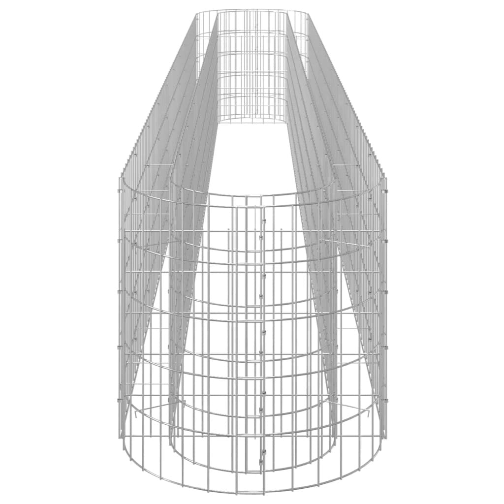 Gabion Raised Bed Galvanized Iron 157.5"x19.7"x19.7" LuxuryLifeWay Online Store