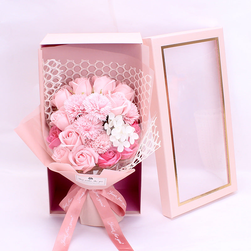 Valentine's Day Gift 19 Rose Soap Bouquet Gift Box LuxuryLifeWay Online Store