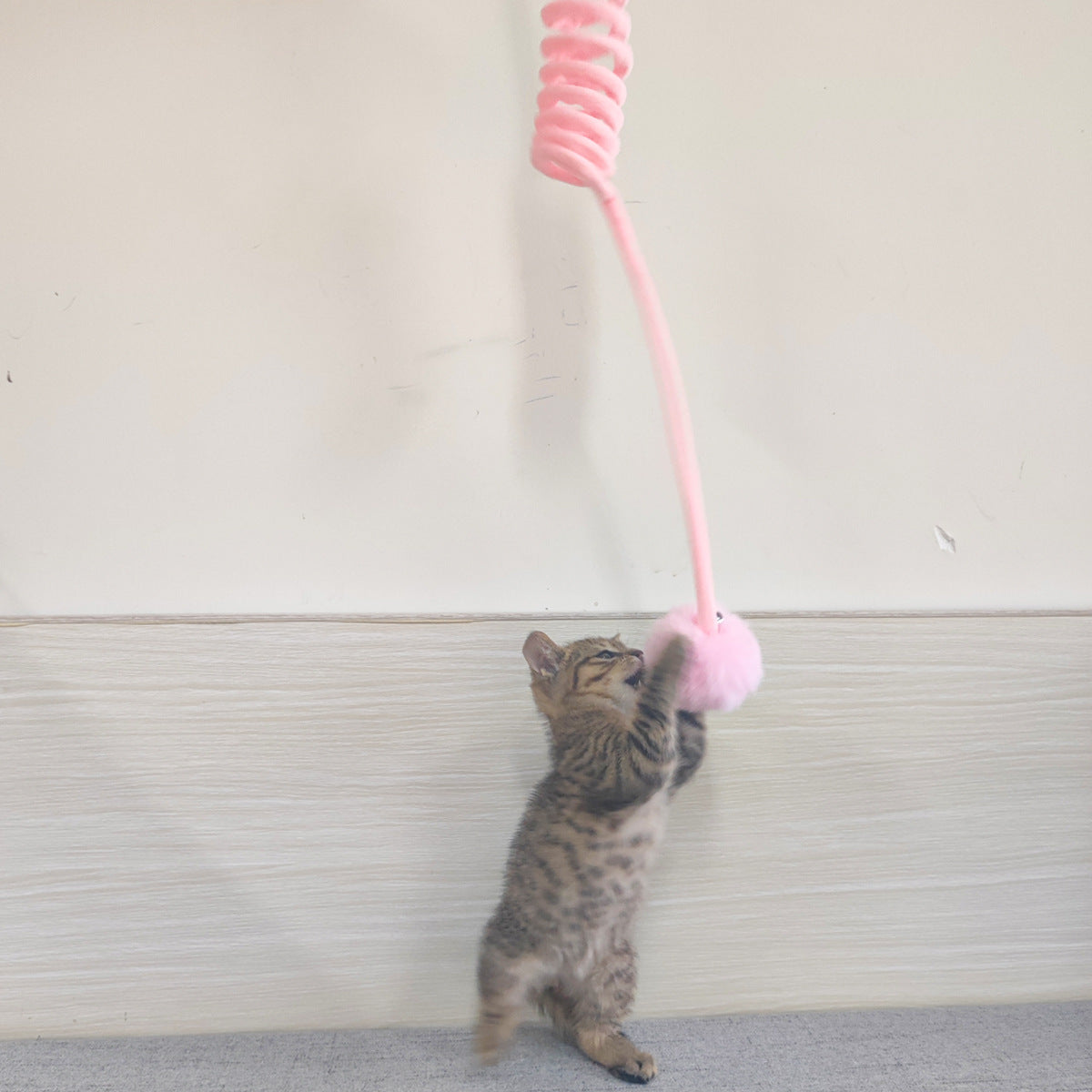 Cat Toy Self-Hi Sucker Spring Rabbit Hair Ball Interactive Play Pet Supplies Interactive Toys Pets Fashion