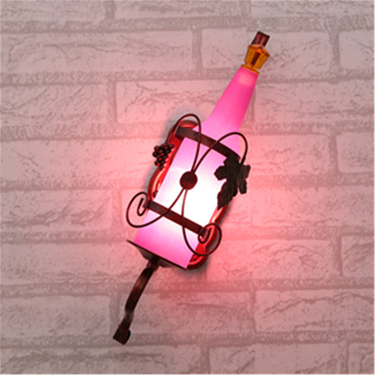 Creative Wall Lamp Bedroom Bedside Lamp Wine Bottle PearlNestDecor.com
