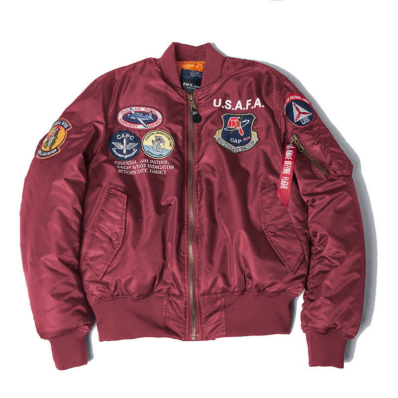 Fat Man Functional MA-1 Bomber Jacket Jacket Workwear Men Best YouTube Store