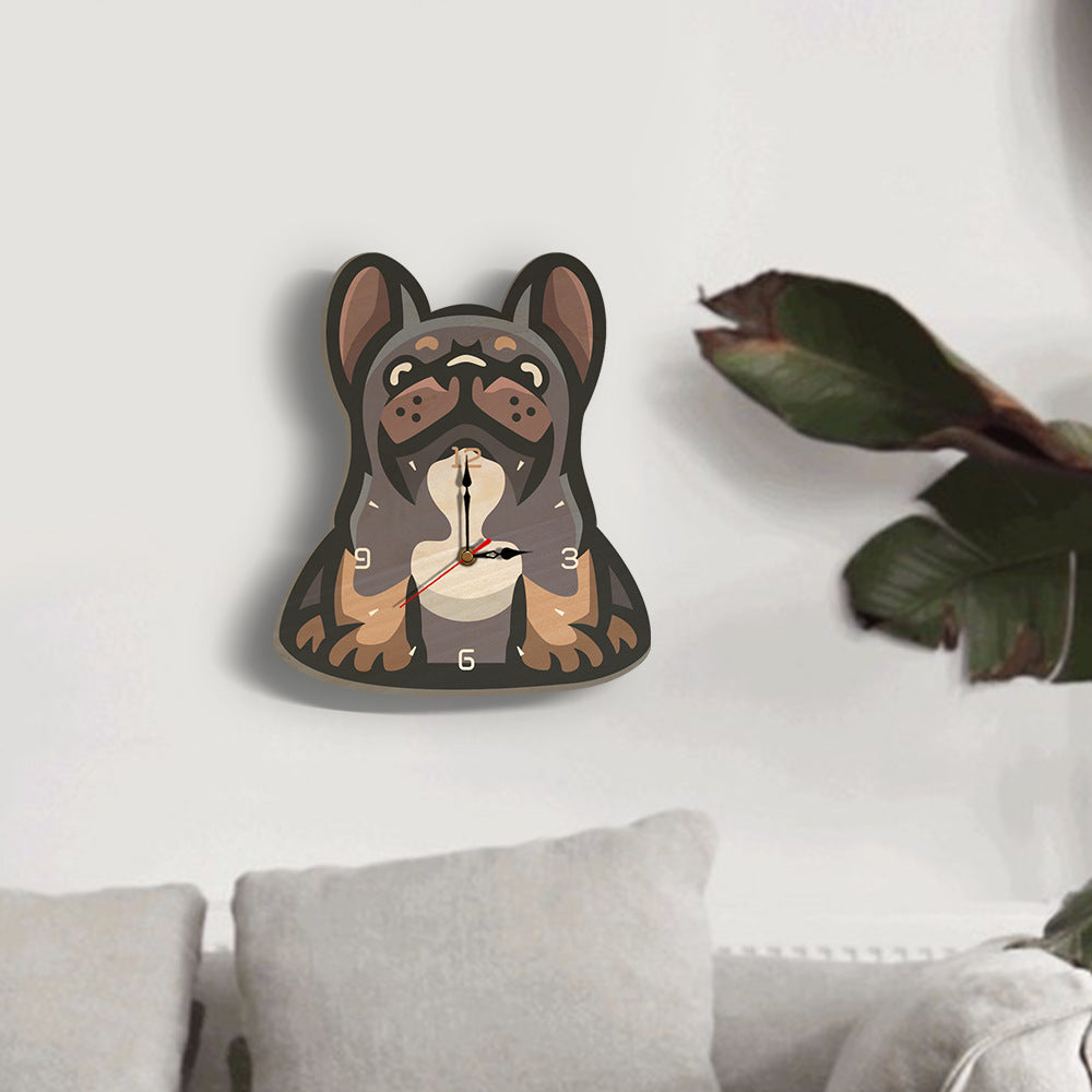 Wood creative digital printing wall clock PearlNestDecor.com
