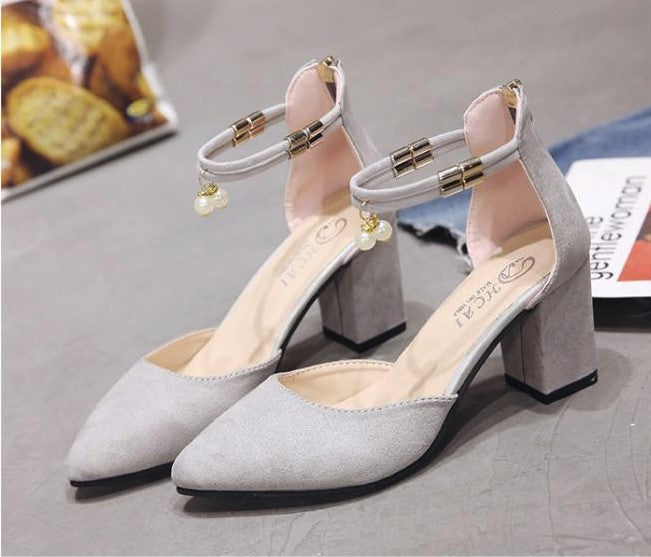 Thick with high-heeled baotou women's shoes after the package with frosted side air sandals low to help single shoes summer new women's shoes Best YouTube Store