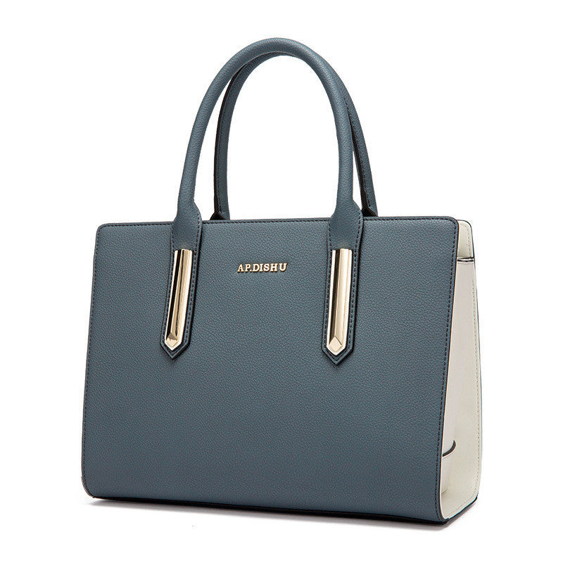 Fashion contrast leather handbag LadyShow.Store