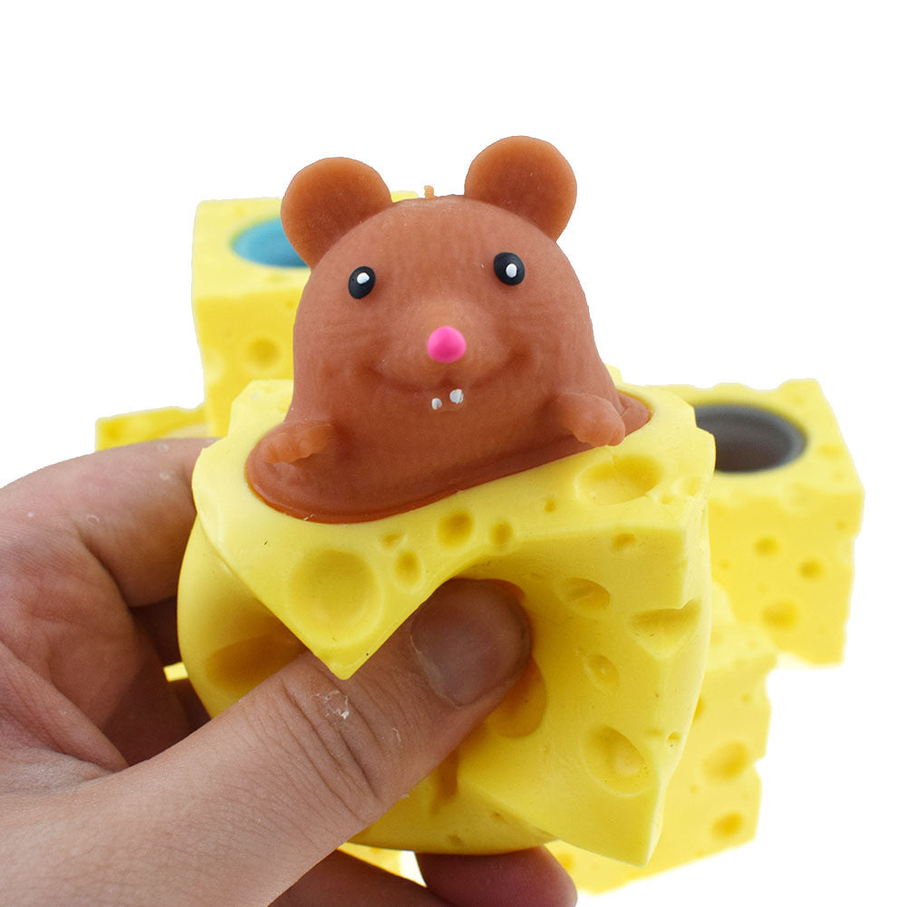 Funny Mouse And Cheese Anti-Stress Fidget Toy Set Pi-Mart