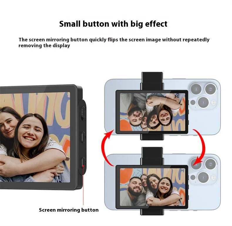 Mobile Phone Selfie Mirror Display Screen Magnetic Suction Phone Clip Pi-Mart