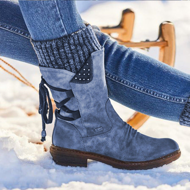 Women Winter Boots Mid-Calf Snow Boots LadyShow.Store