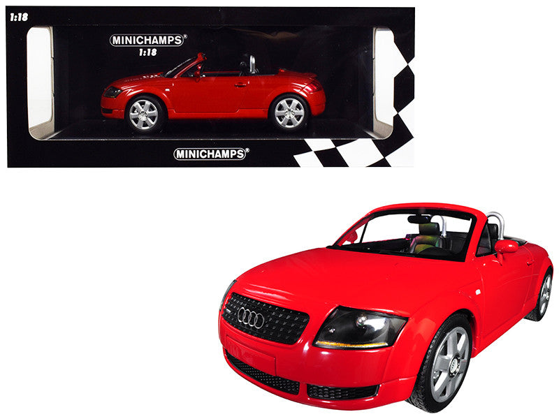 1999 Audi TT Roadster Red Limited Edition to 300 pieces Worldwide 1/18 Diecast Model Car by Minichamps LuxuryLifeWay Online Store