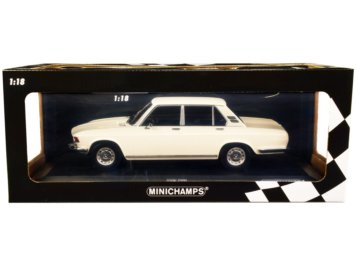 1968 BMW 2500 White Limited Edition to 504 pieces Worldwide 1/18 Diecast Model Car by Minichamps LuxuryLifeWay Online Store