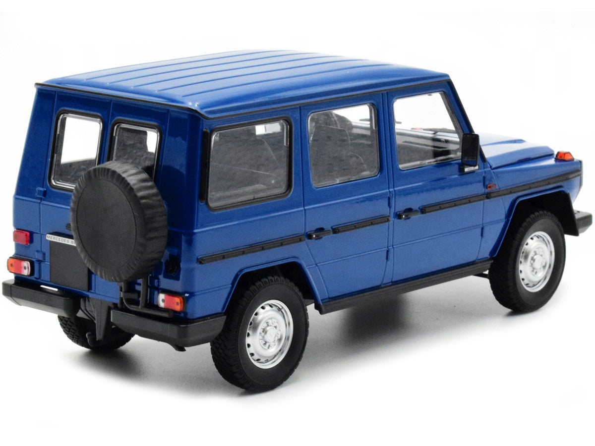 1980 Mercedes-Benz G-Model (LWB) Dark Blue with Black Stripes Limited Edition to 402 pieces Worldwide 1/18 Diecast Model Car by Minichamps LuxuryLifeWay Online Store