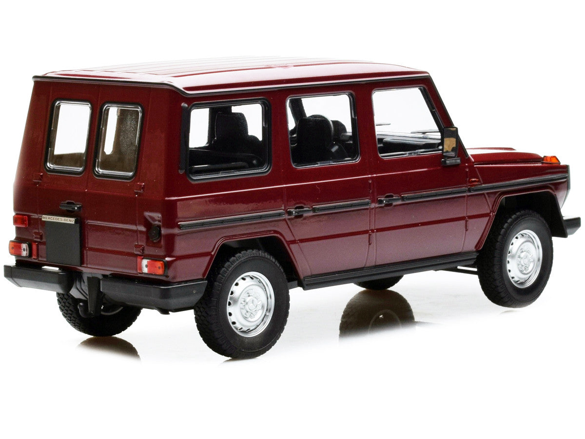 1980 Mercedes-Benz G-Model (LWB) Dark Red with Black Stripes Limited Edition to 402 pieces Worldwide 1/18 Diecast Model Car by Minichamps LuxuryLifeWay Online Store