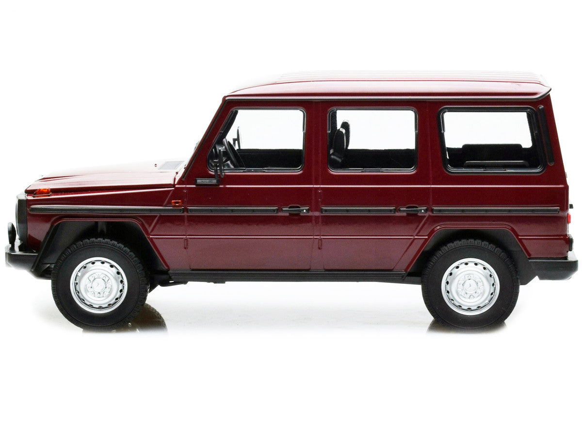 1980 Mercedes-Benz G-Model (LWB) Dark Red with Black Stripes Limited Edition to 402 pieces Worldwide 1/18 Diecast Model Car by Minichamps LuxuryLifeWay Online Store