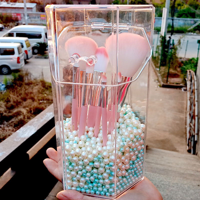 Acrylic makeup brush holder