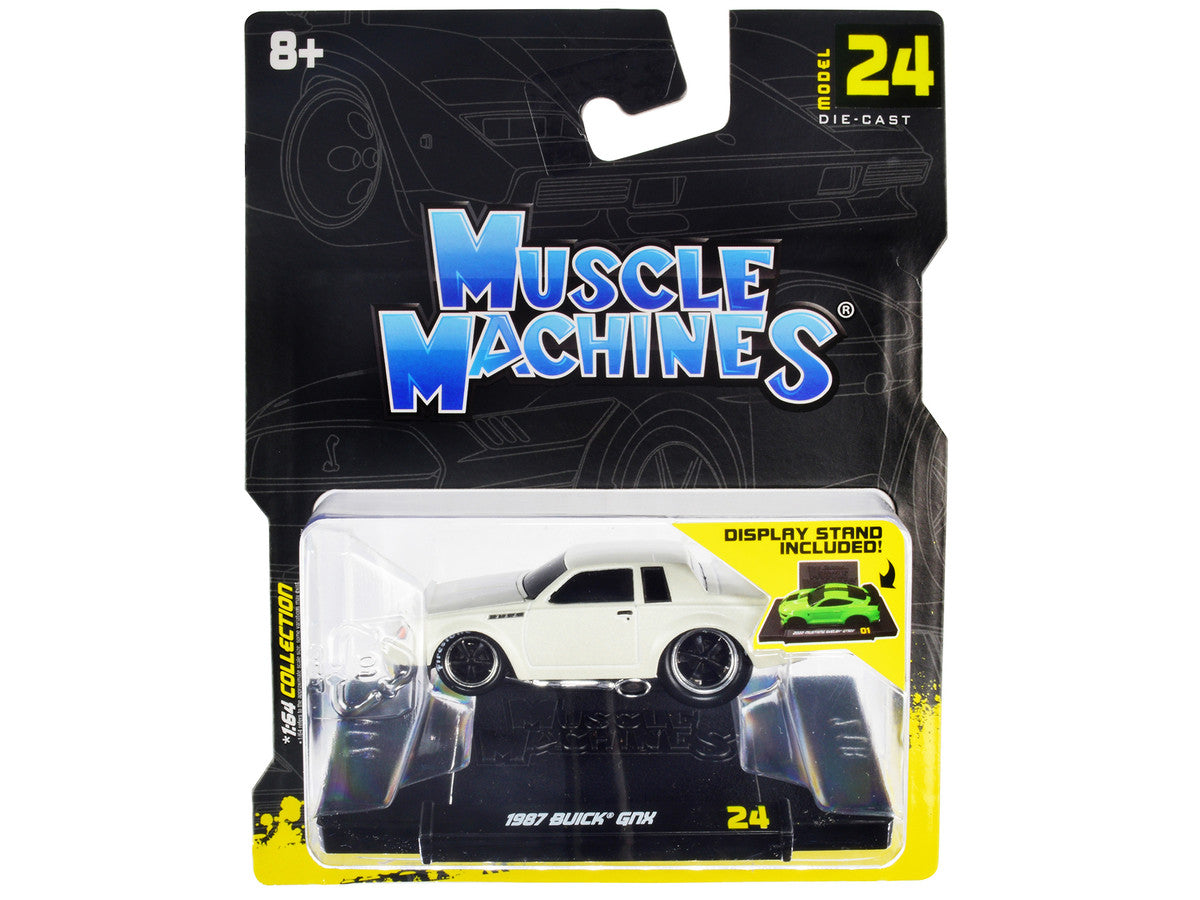 1987 Buick GNX Pearl White 1/64 Diecast Model Car by Muscle Machines LuxuryLifeWay Online Store