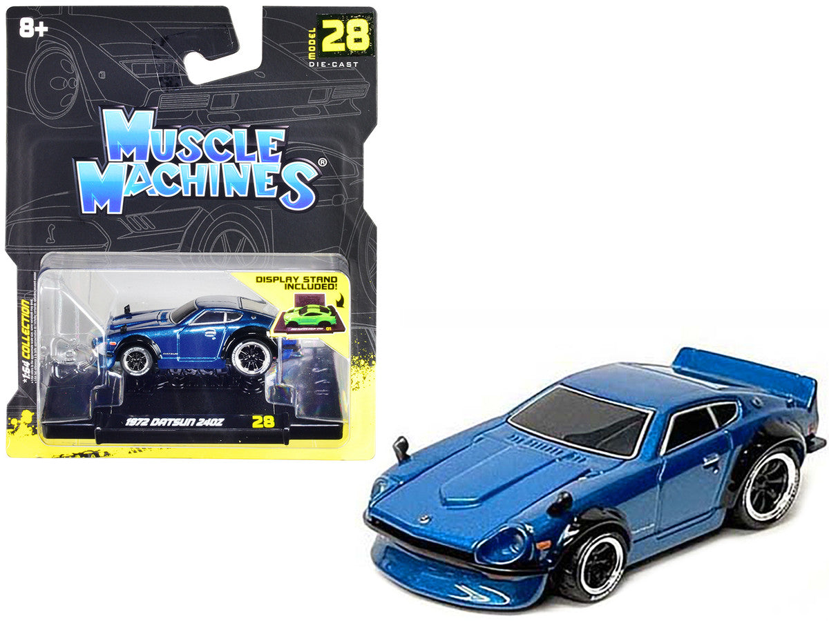 1972 Datsun 240Z Blue Metallic 1/64 Diecast Model Car by Muscle Machines LuxuryLifeWay Online Store