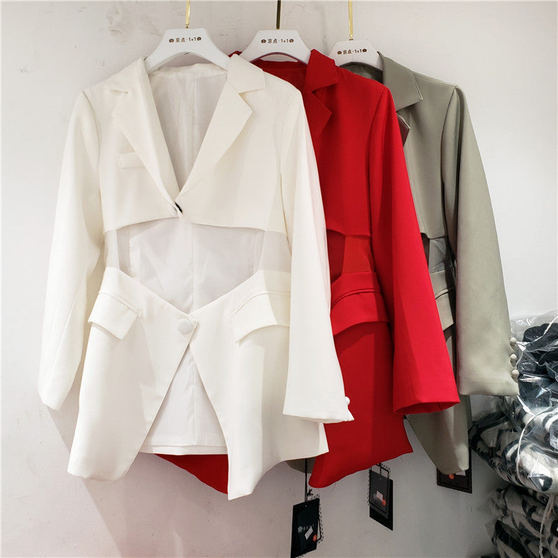 Irregular suit with waist Best YouTube Store