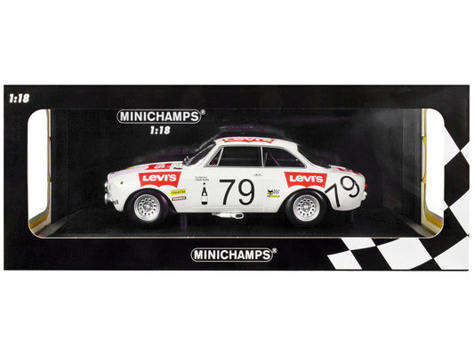 Alfa Romeo 1300 GTA #79 Pierre Rubens - Charles-Axel van Ryn "Levi's" 24 Hours of Spa (1971) Limited Edition to 300 pieces Worldwide 1/18 Diecast Model Car by Minichamps LuxuryLifeWay Online Store
