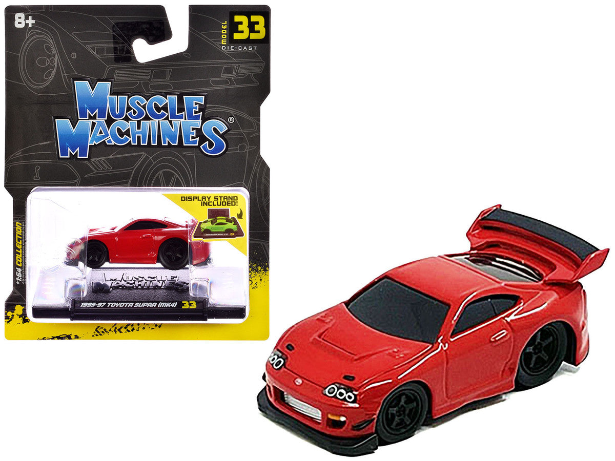 1995-1997 Toyota Supra (MK4) Red 1/64 Diecast Model Car by Muscle Machines LuxuryLifeWay Online Store