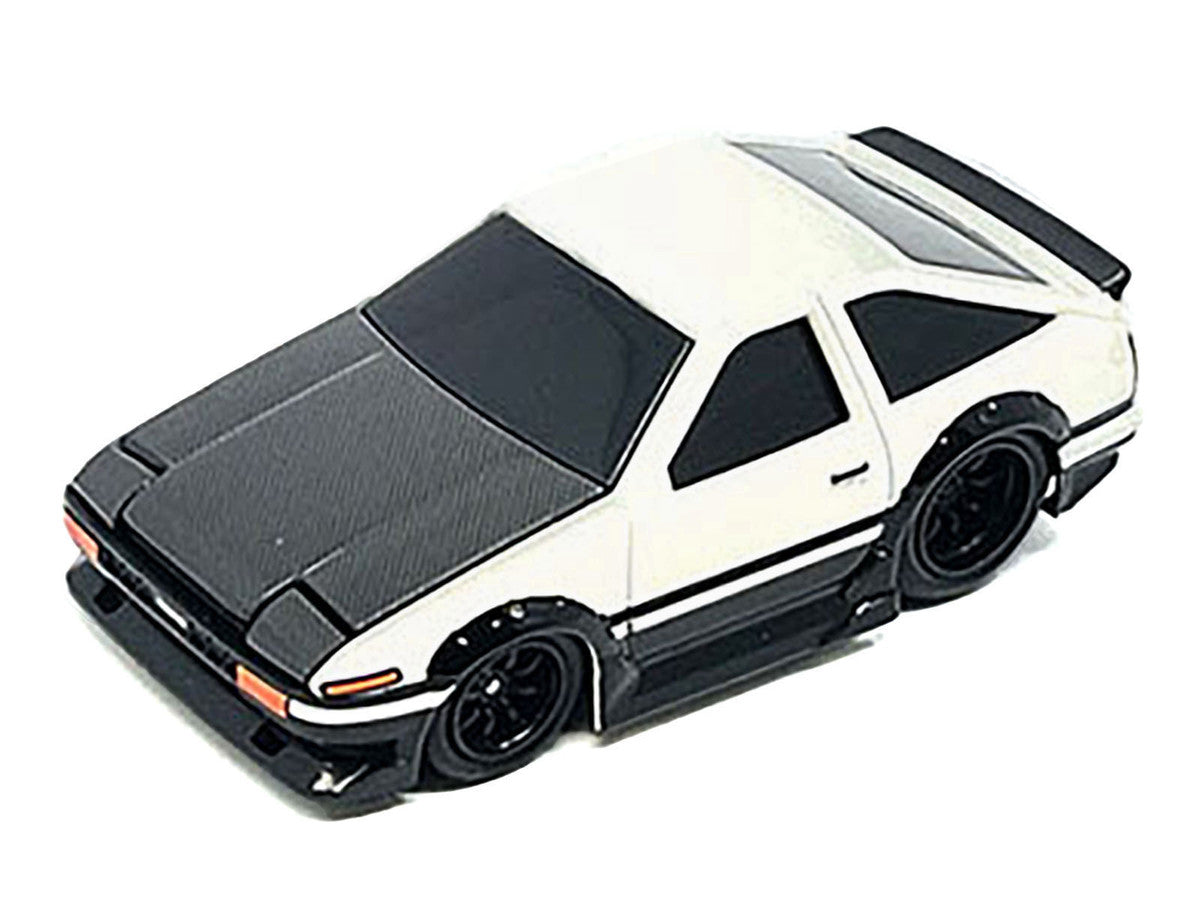 1983 Toyota Sprinter Trueno (AE86) White with Carbon Hood 1/64 Diecast Model Car by Muscle Machines LuxuryLifeWay Online Store