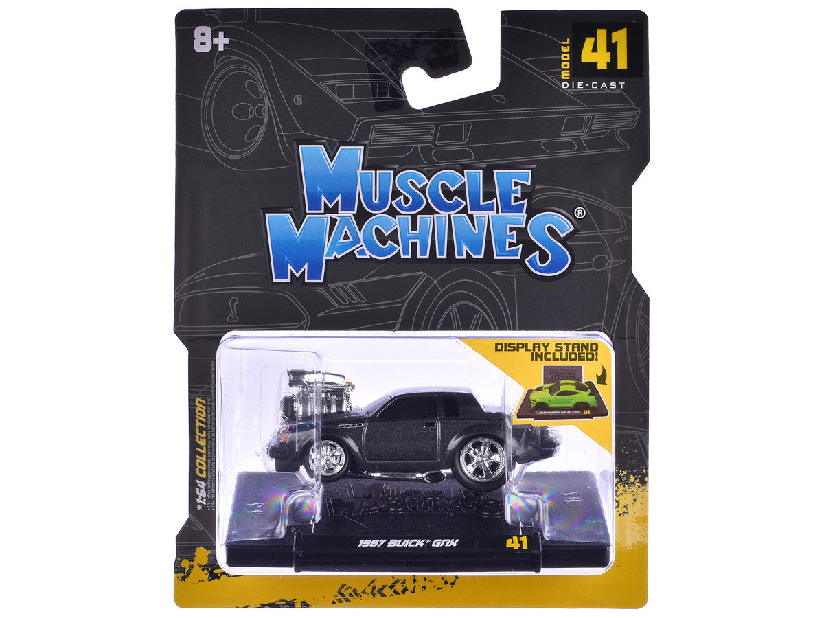 1987 Buick GNX Black Metallic 1/64 Diecast Model Car by Muscle Machines LuxuryLifeWay Online Store