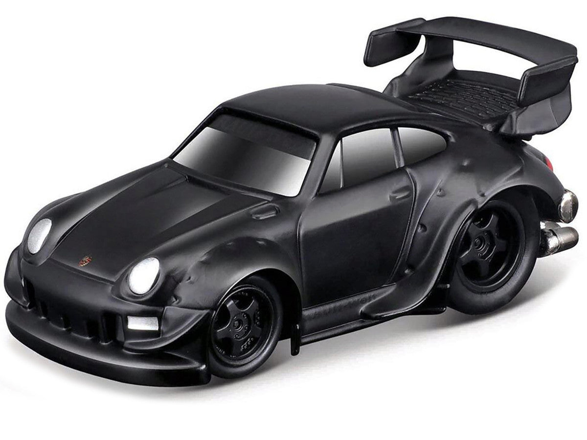 RWB 993 911 Matt Black 1/64 Diecast Model Car by Muscle Machines LuxuryLifeWay Online Store