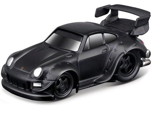 RWB 993 911 Matt Black 1/64 Diecast Model Car by Muscle Machines LuxuryLifeWay Online Store