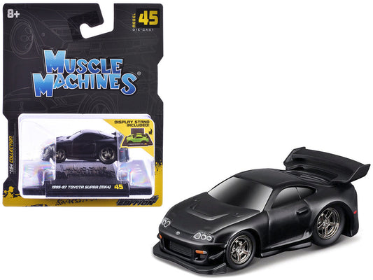 1995-97 Toyota Supra (MK4) Matt Black 1/64 Diecast Model Car by Muscle Machines LuxuryLifeWay Online Store