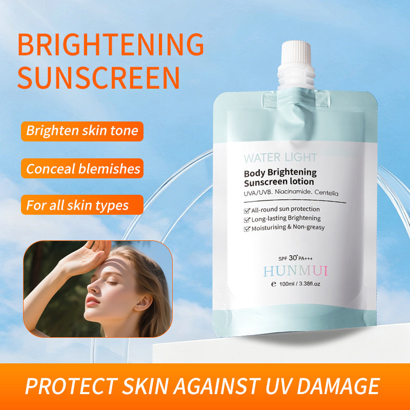 HUNMUI Water Glow Body Brightening Sunscreen Lotion Tri Light Beauty
