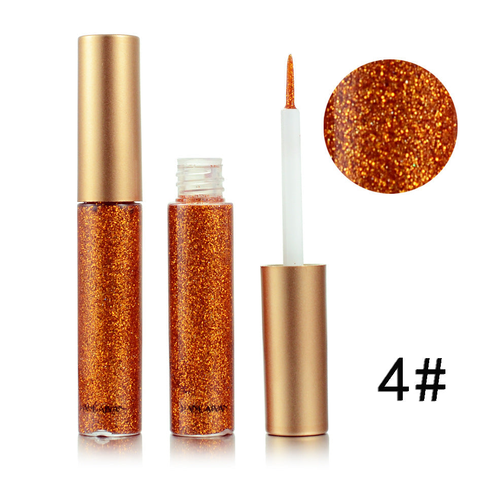 HANDAIYAN Brand 1 Pcs Glitter Liquid Eyeliner Pen 10 Colors Metallic Shine Eye Shadow & Liner Combination Pencil Eyes Makeup LadyShow.Store