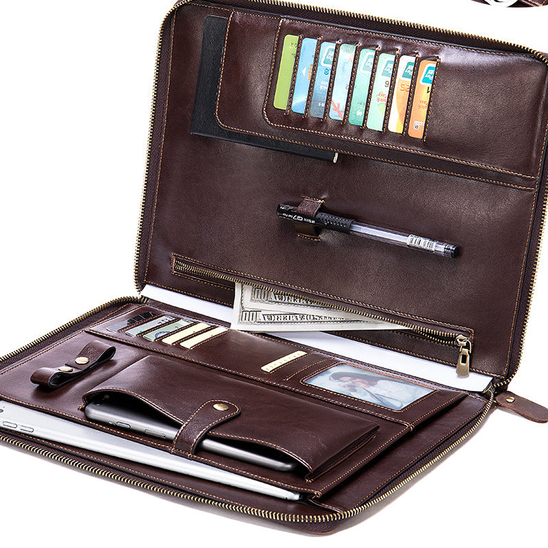 First Layer Leather Computer Tablet Case Coin Wallet CJD