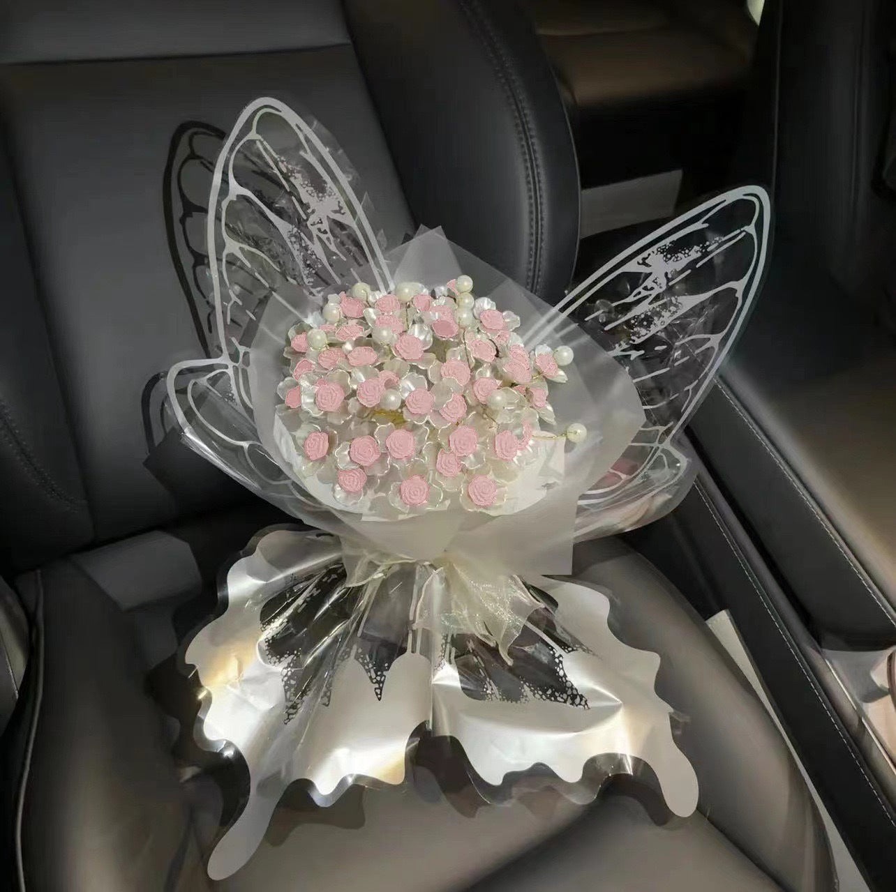 Dreamy Butterfly Rose Hand Bouquetperfect Rose Arrangement For Valentines Day Ideal As A Gift For Your Girlfriend Or Bestie LadyShow.Store
