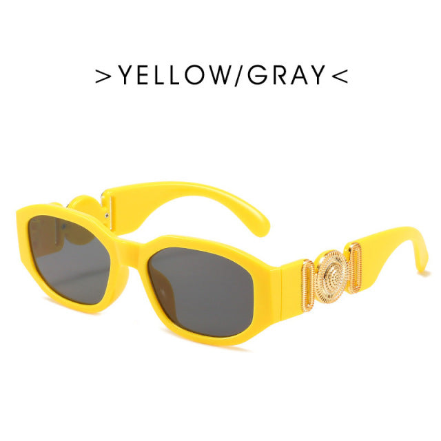 Retro Cutting Lens Gradient Square Sun Glasses UV400 Pi-Mart