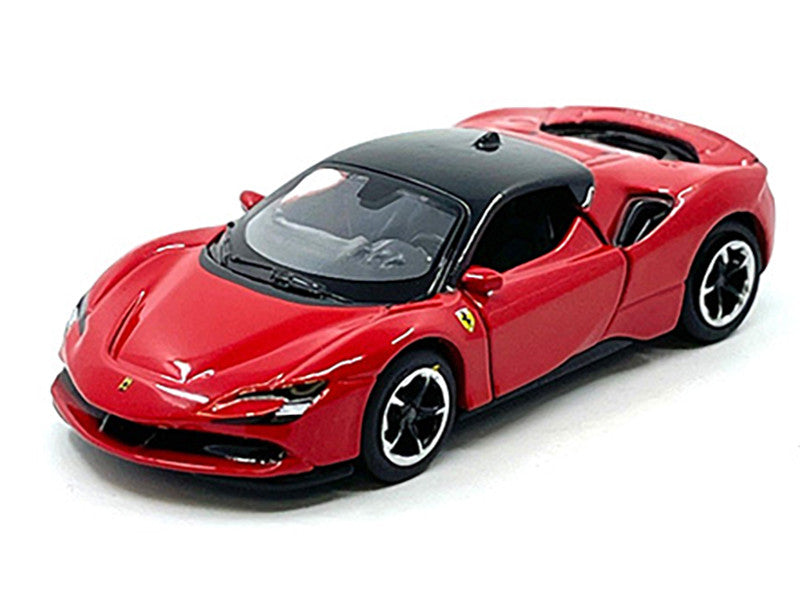 Ferrari SF90 Stradale Red with Black Top "Speed Icons" Series 1/64 Diecast Model Car by Maisto LuxuryLifeWay Online Store