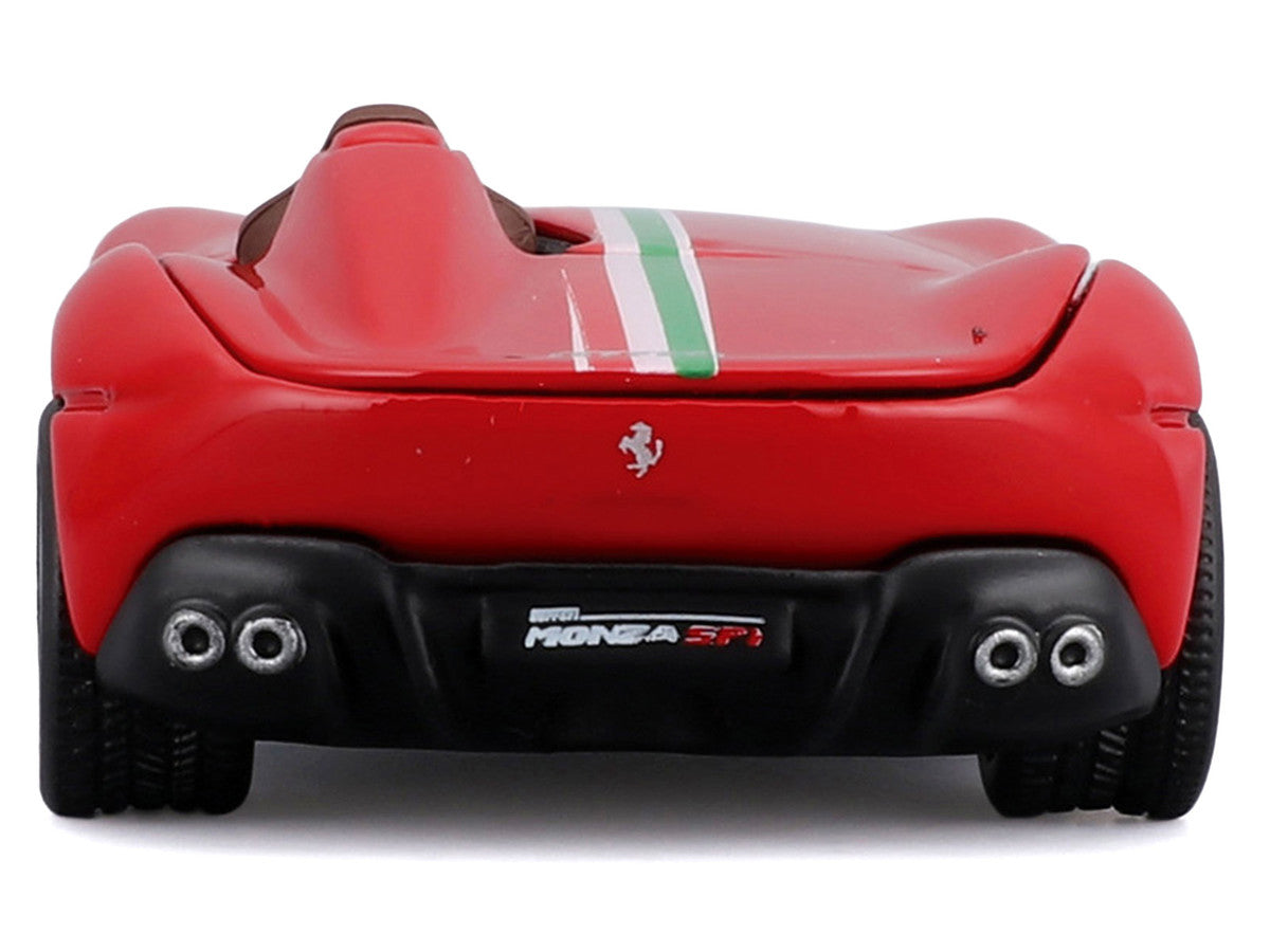 Ferrari Monza SP1 Red with Italian Flag Stripes "Speed Icons" Series 1/64 Diecast Model Car by Maisto LuxuryLifeWay Online Store