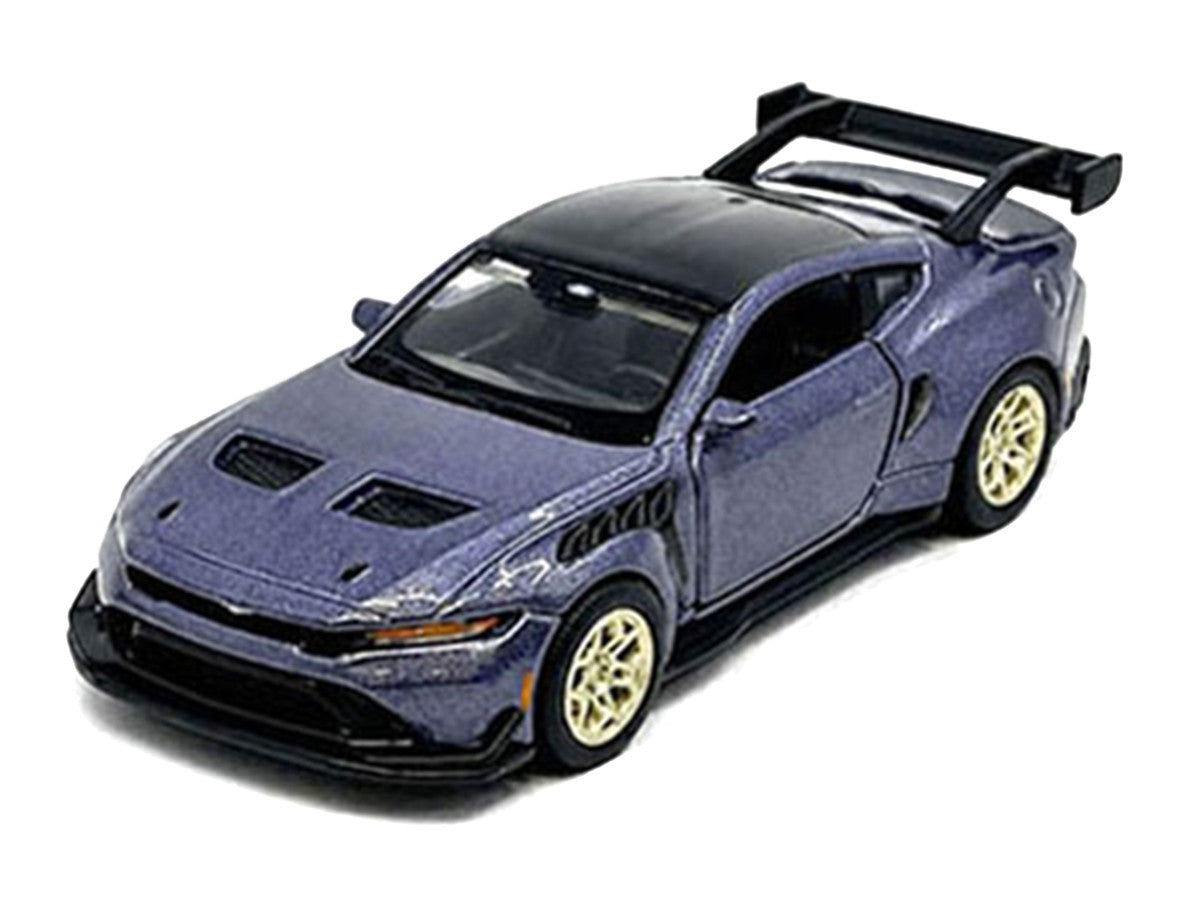 2025 Ford Mustang GTD Purple Metallic with Black Top "Speed Icons" Series 1/64 Diecast Model Car by Maisto LuxuryLifeWay Online Store