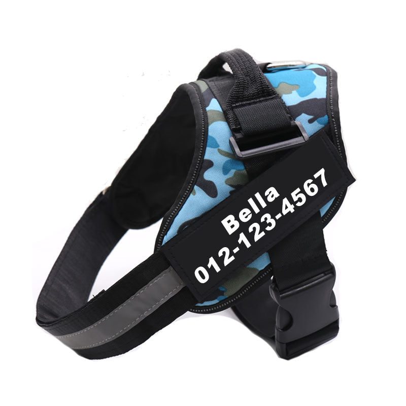 Personalized Dog Harness No Pull Reflective Breathable Adjustable Pet Harness For Small Large Dog Harness Vest With Custom Pets Fashion