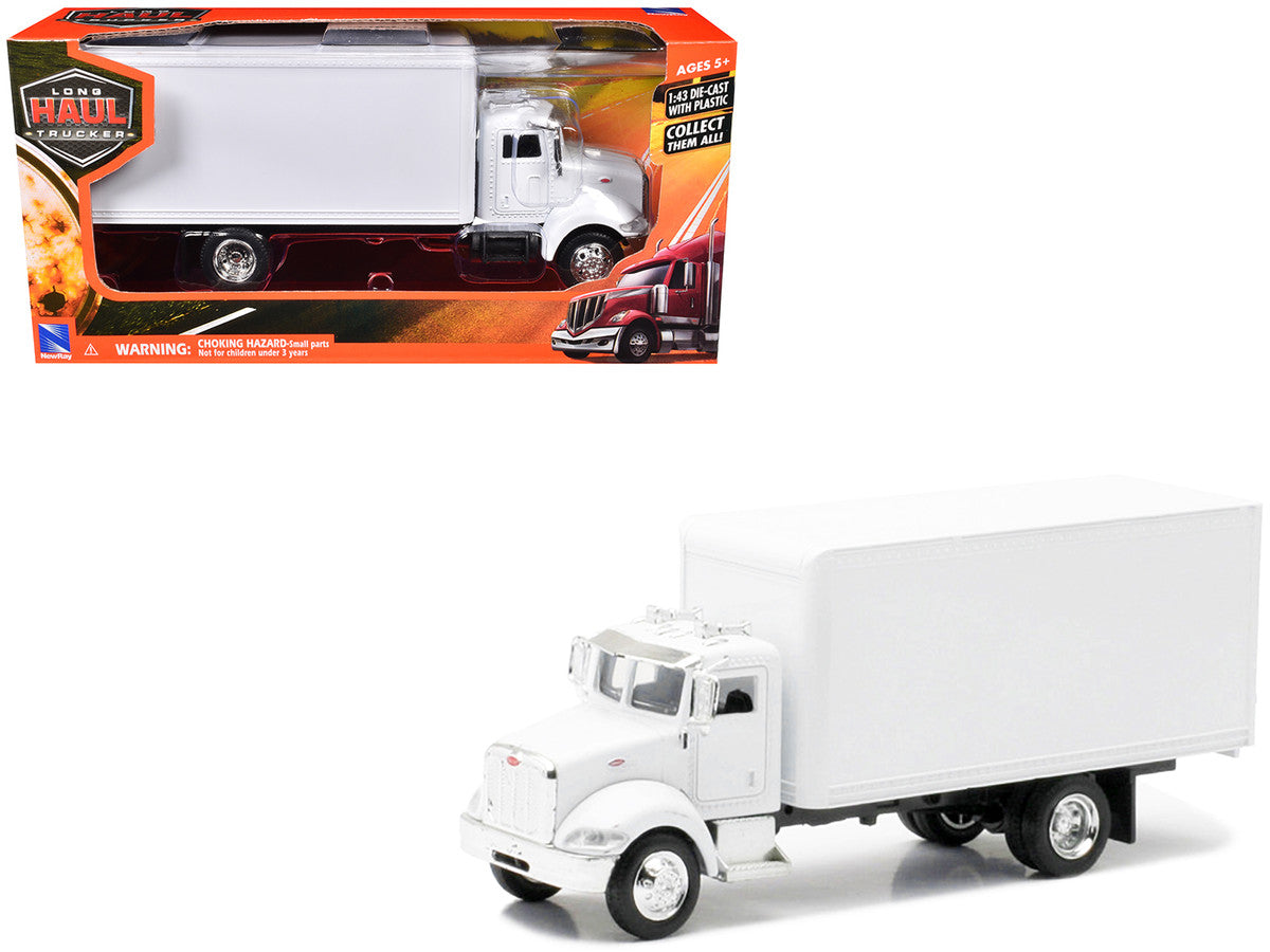 Peterbilt Utility 335 Box Truck White 1/43 Diecast Model by New Ray LuxuryLifeWay Online Store