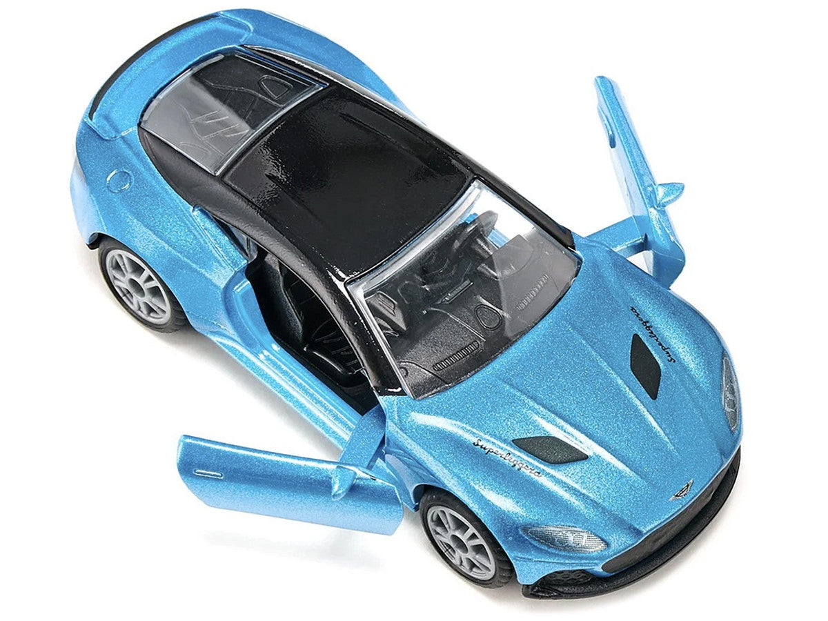 Aston Martin DBS Superleggera Blue Metallic with Black Top Diecast Model Car by Siku LuxuryLifeWay Online Store
