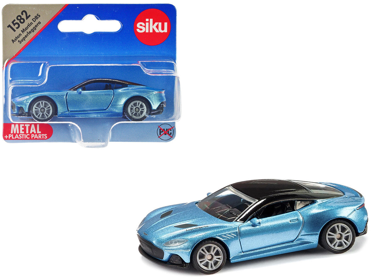 Aston Martin DBS Superleggera Blue Metallic with Black Top Diecast Model Car by Siku LuxuryLifeWay Online Store